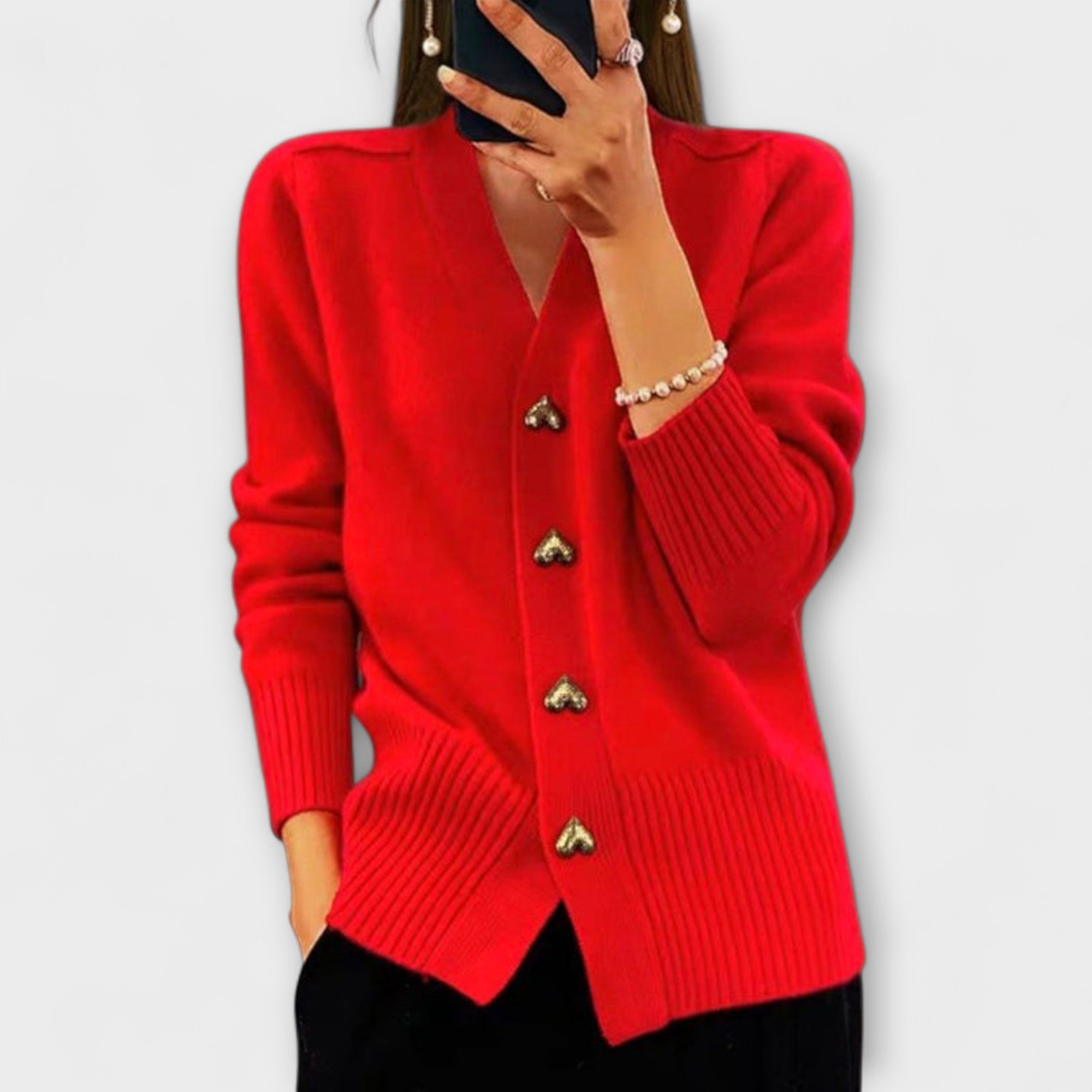 Marija ™ ｜ Ženski pulover s V-izrezom u vintage stilu