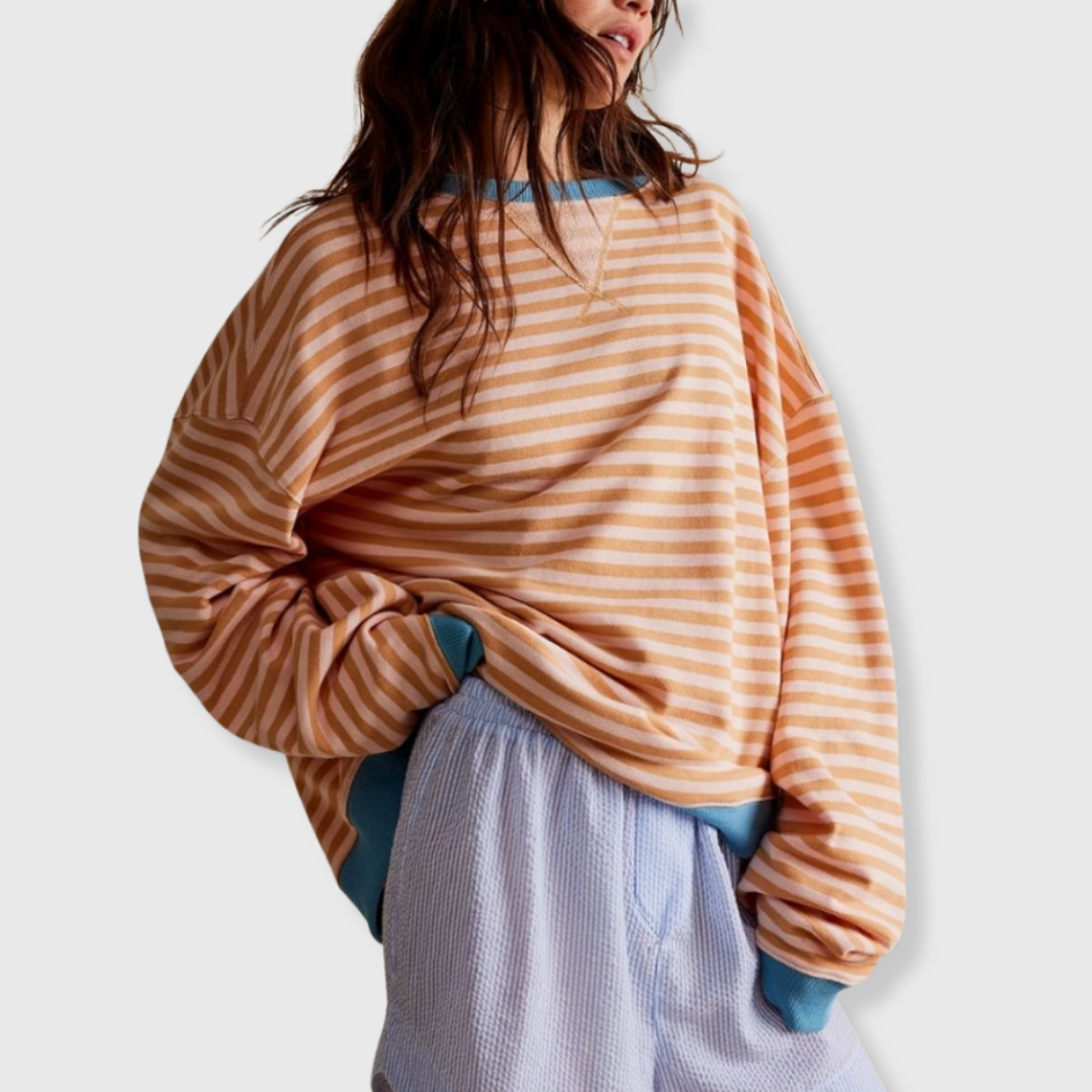 Tena™ | Oversize pulover na pruge