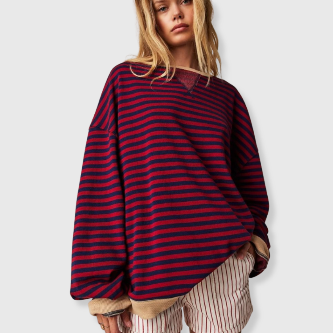 Tena™ | Oversize pulover na pruge