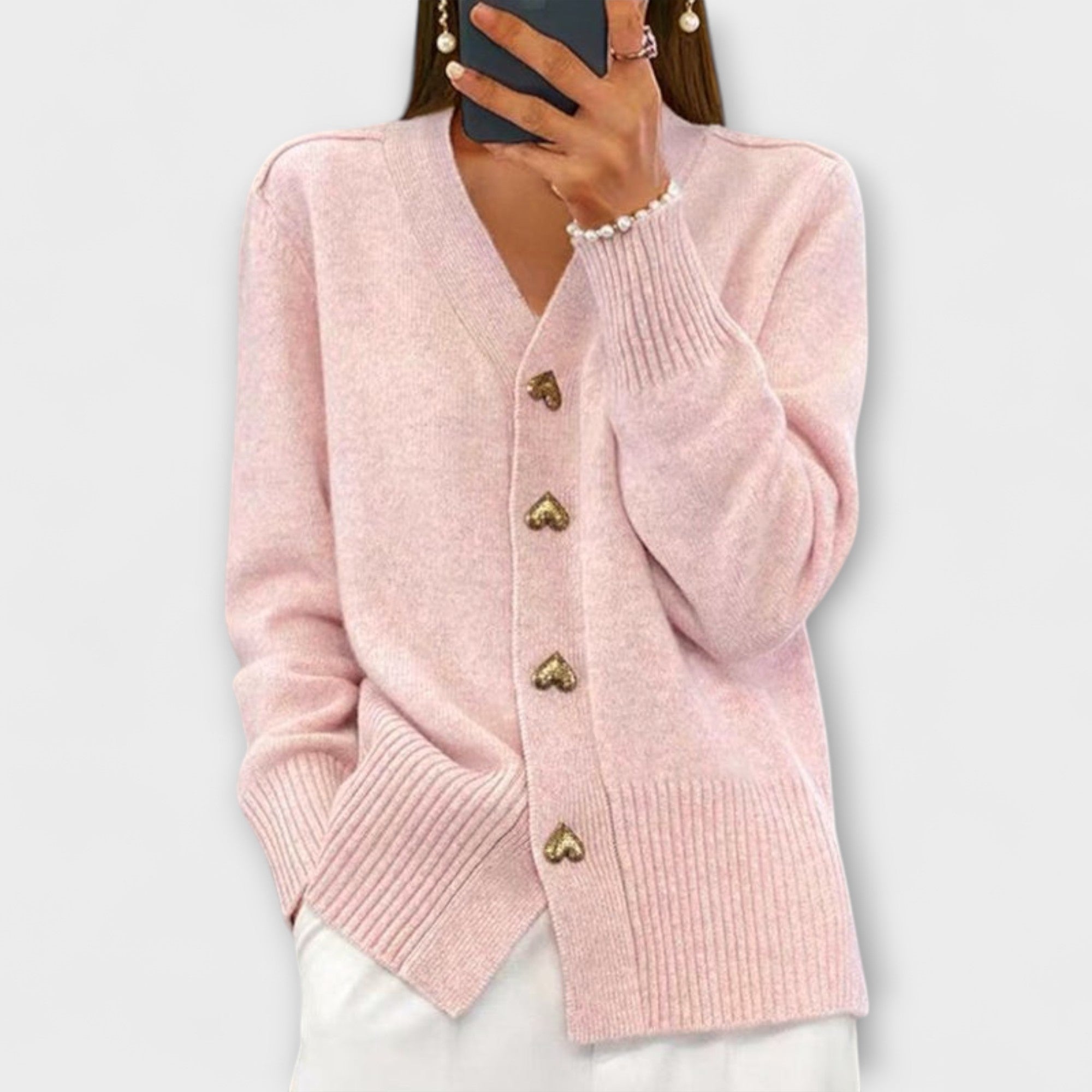 Marija ™ ｜ Ženski pulover s V-izrezom u vintage stilu