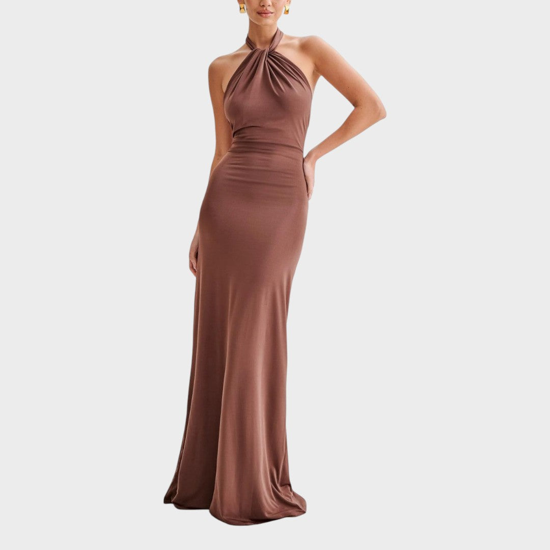 Milica ™ ｜ Slinky Halter Maxi Haljina