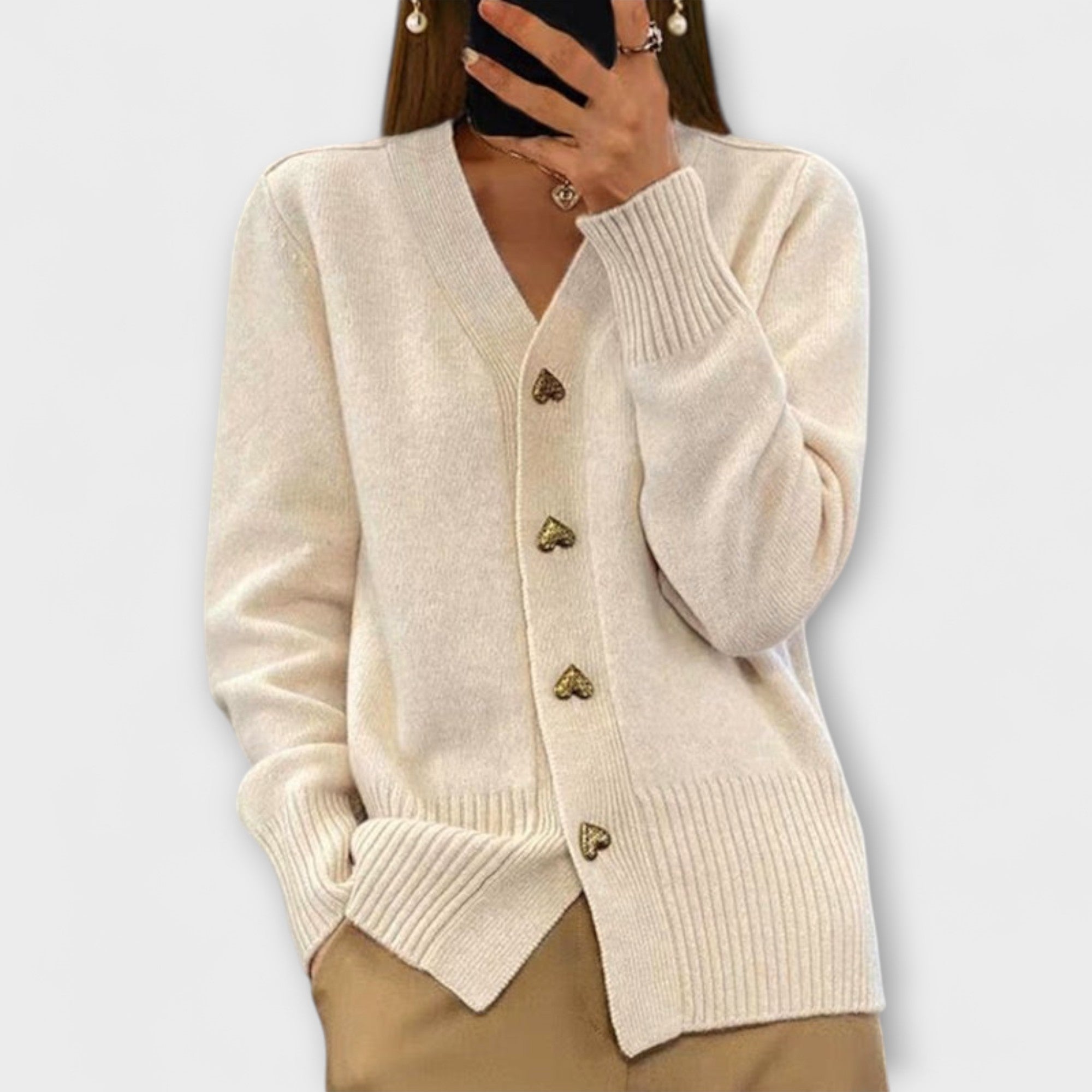 Marija ™ ｜ Ženski pulover s V-izrezom u vintage stilu