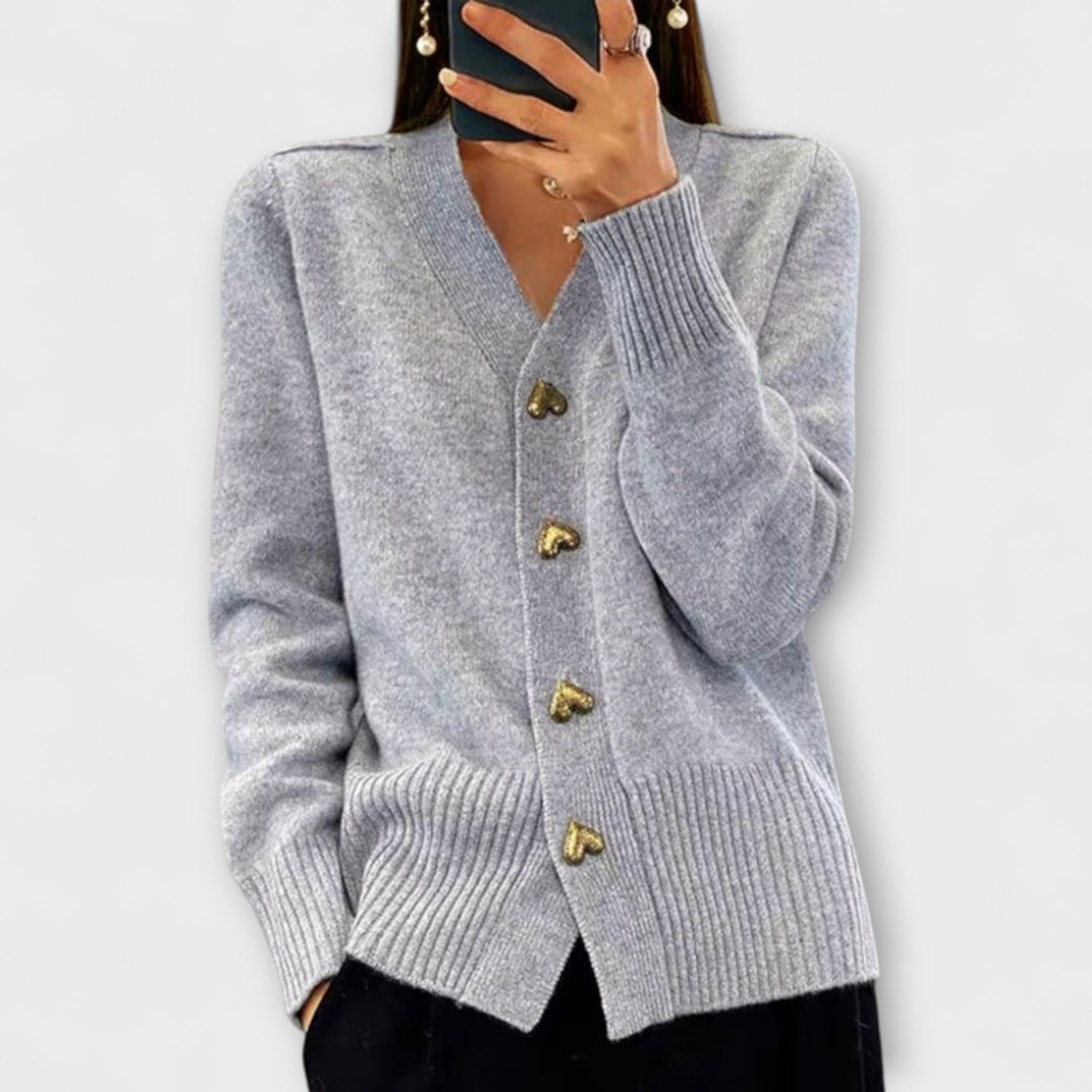 Marija ™ ｜ Ženski pulover s V-izrezom u vintage stilu