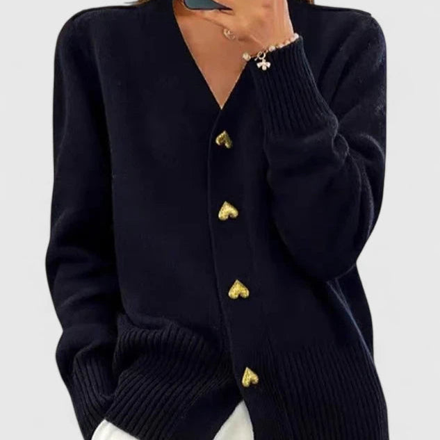 Elegantna Pletena Jakna s Dugmadi