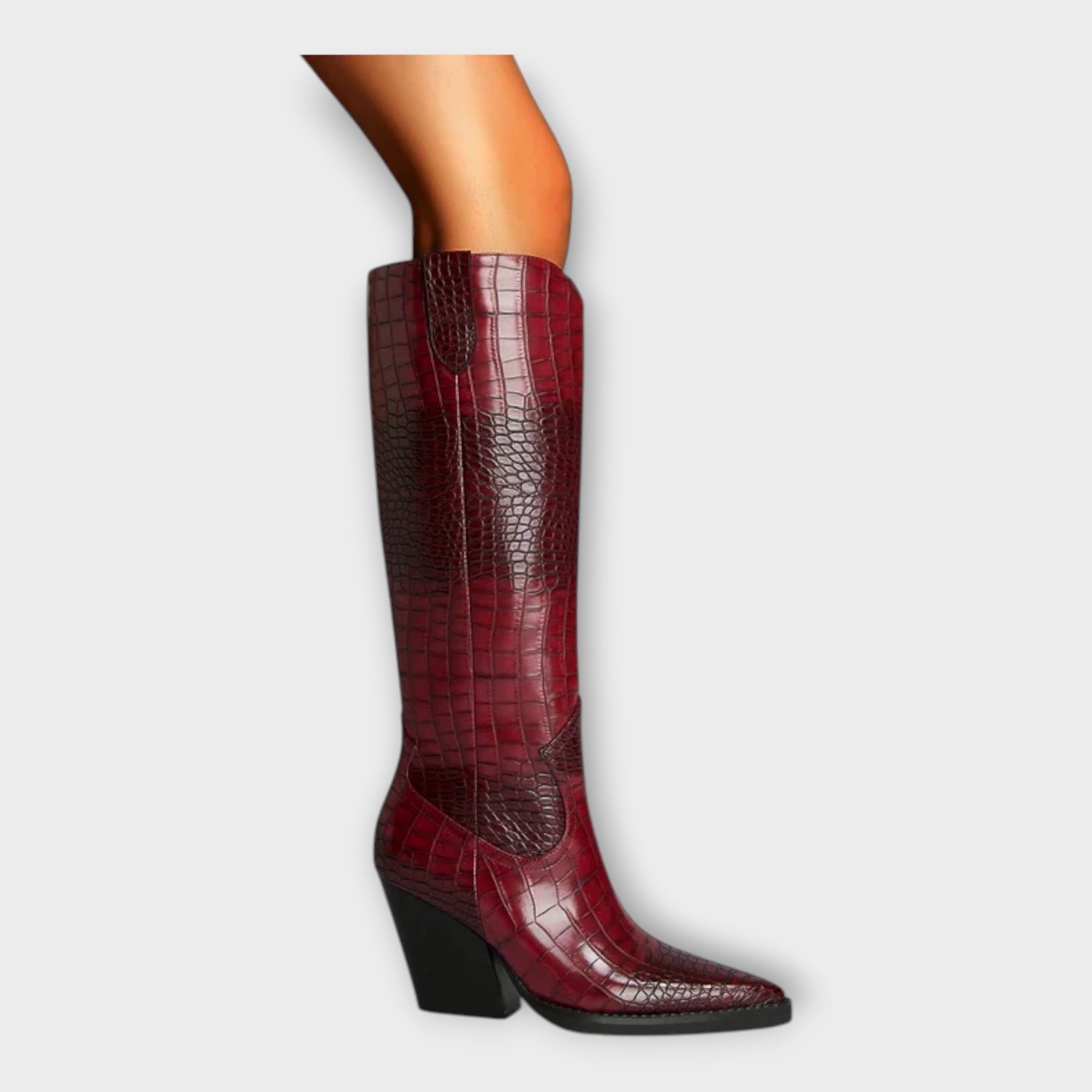 Greta ™ ｜ Čizme s krokodilskim uzorkom i elegantnom petom