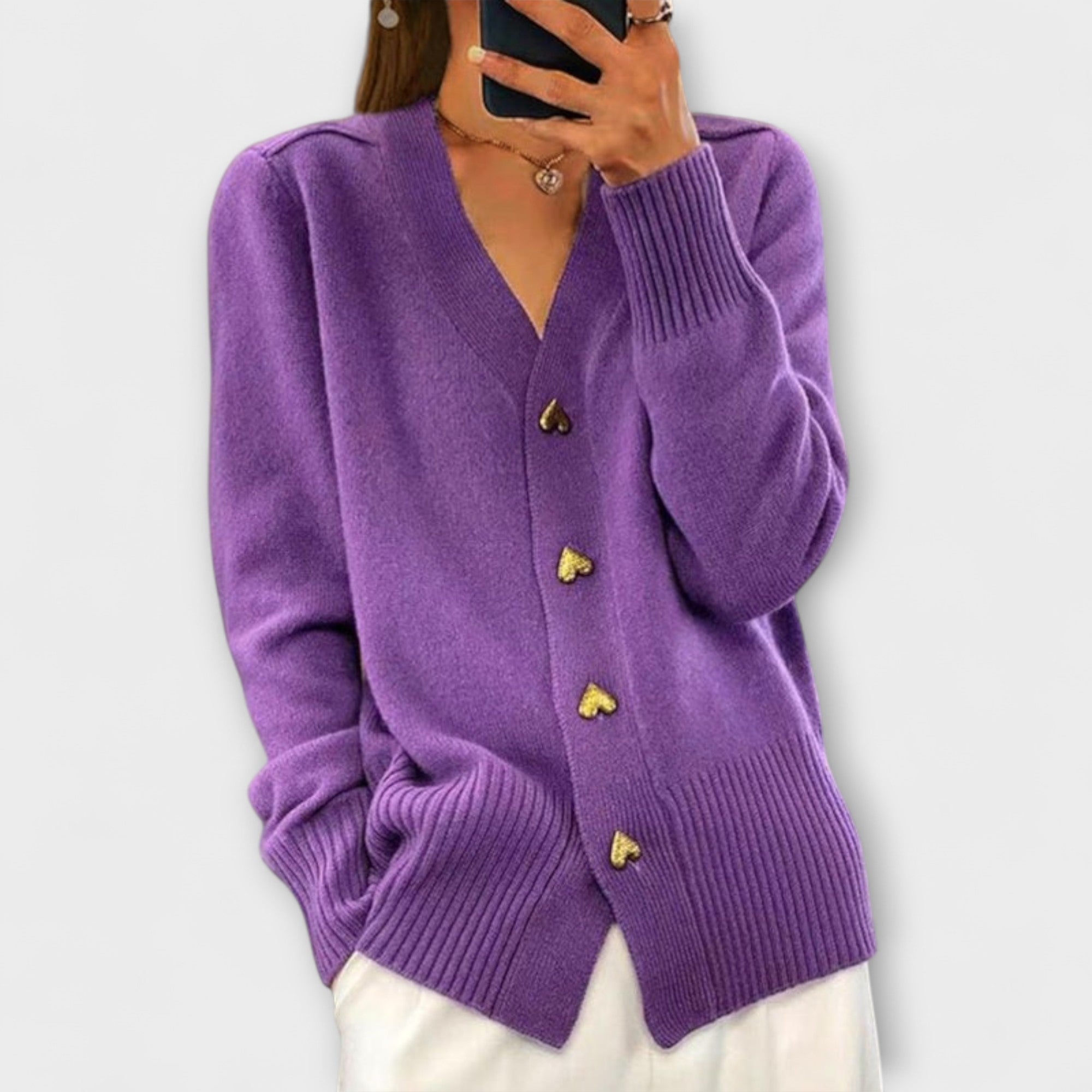 Marija ™ ｜ Ženski pulover s V-izrezom u vintage stilu