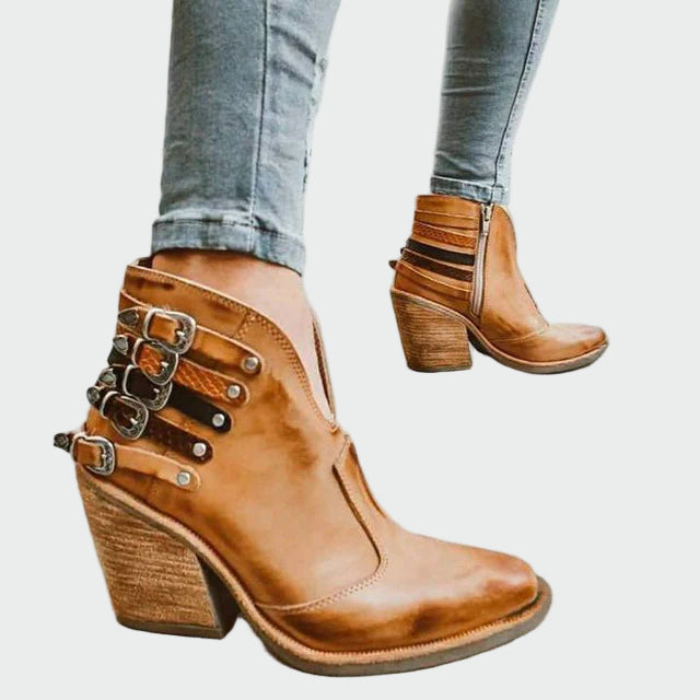 Dunja™ ｜Retro kožne gležnjače